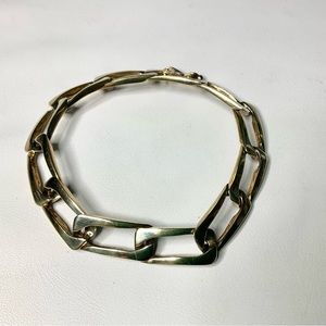 Vintage Sterling Silver Vermeil Chunky Link Bracelet 7&3/8”